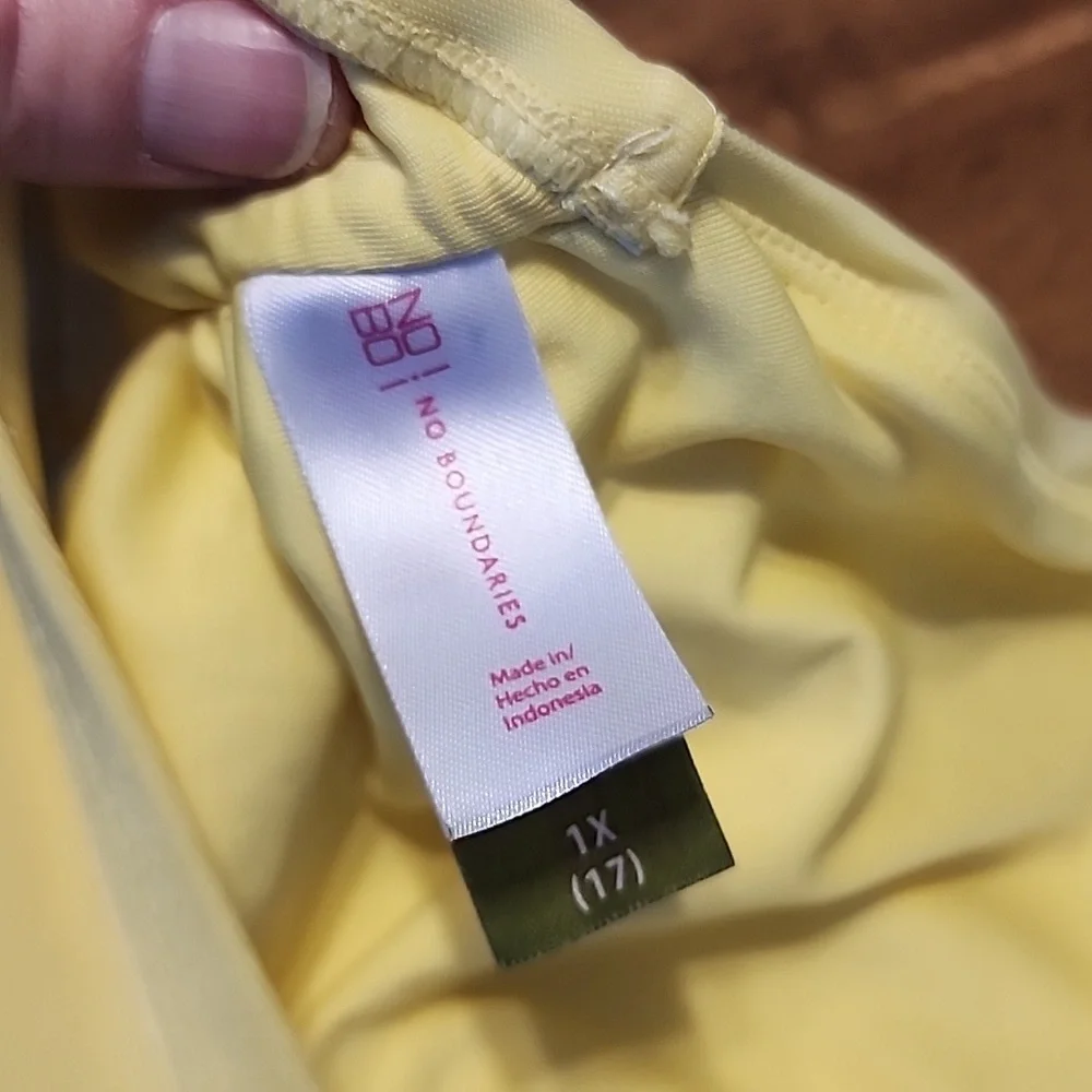 NO BOUNDARIES YELLOW BIKINI TOP SZ 1X(17) - Picture 4 of 5